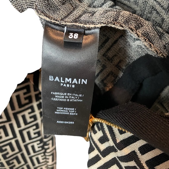 Balmain Monogram Crop Top - Picture 8 of 9